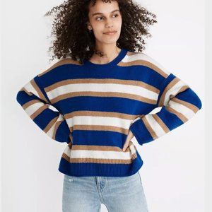 Madewell Striped Belmore Pullover Sweater - Size XL